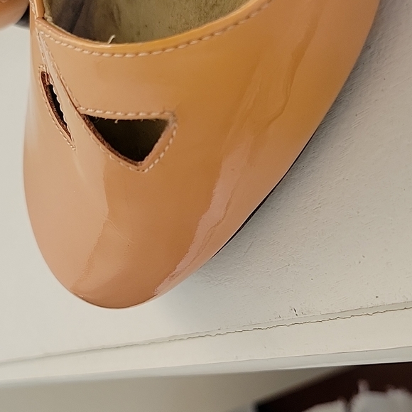 VTG! ANNE KLEIN PATENT LEATHER FLATS, PINK SIZE 10 - Picture 7 of 9